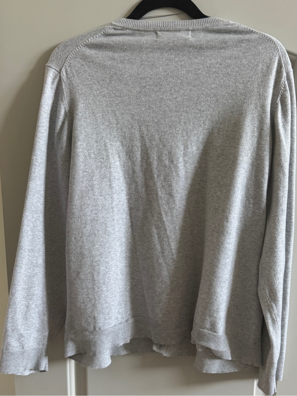 Karen Scott Light Gray Button-Front Men's Cardigan Sweater - Picture 3 of 3